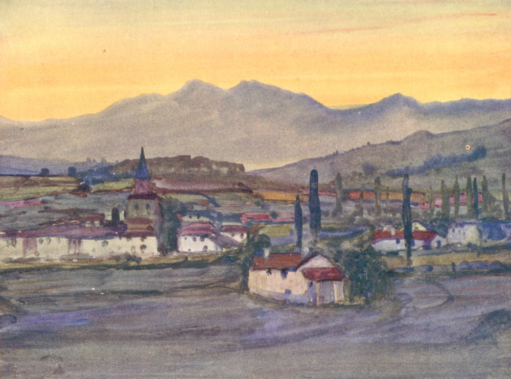 PYRÉNÉES-ATLANTIQUES. Basque country. Cambo, Itxassou. An Upland Village 1921